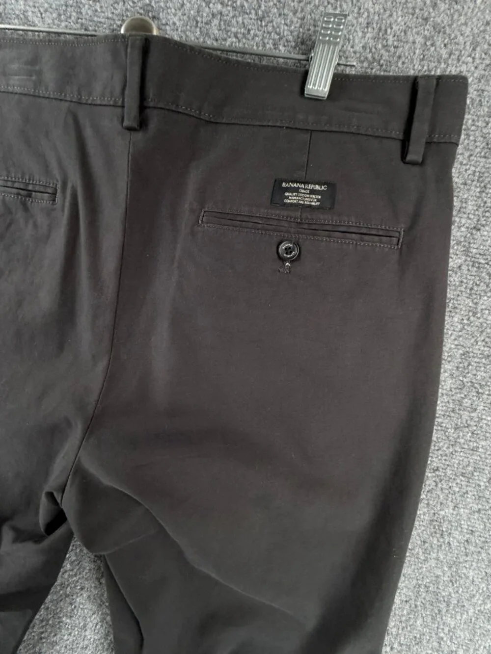 NWT Banana Republic Fulton Chino Pants Gray Men 36x30 Cotton Cotton Blend Casual